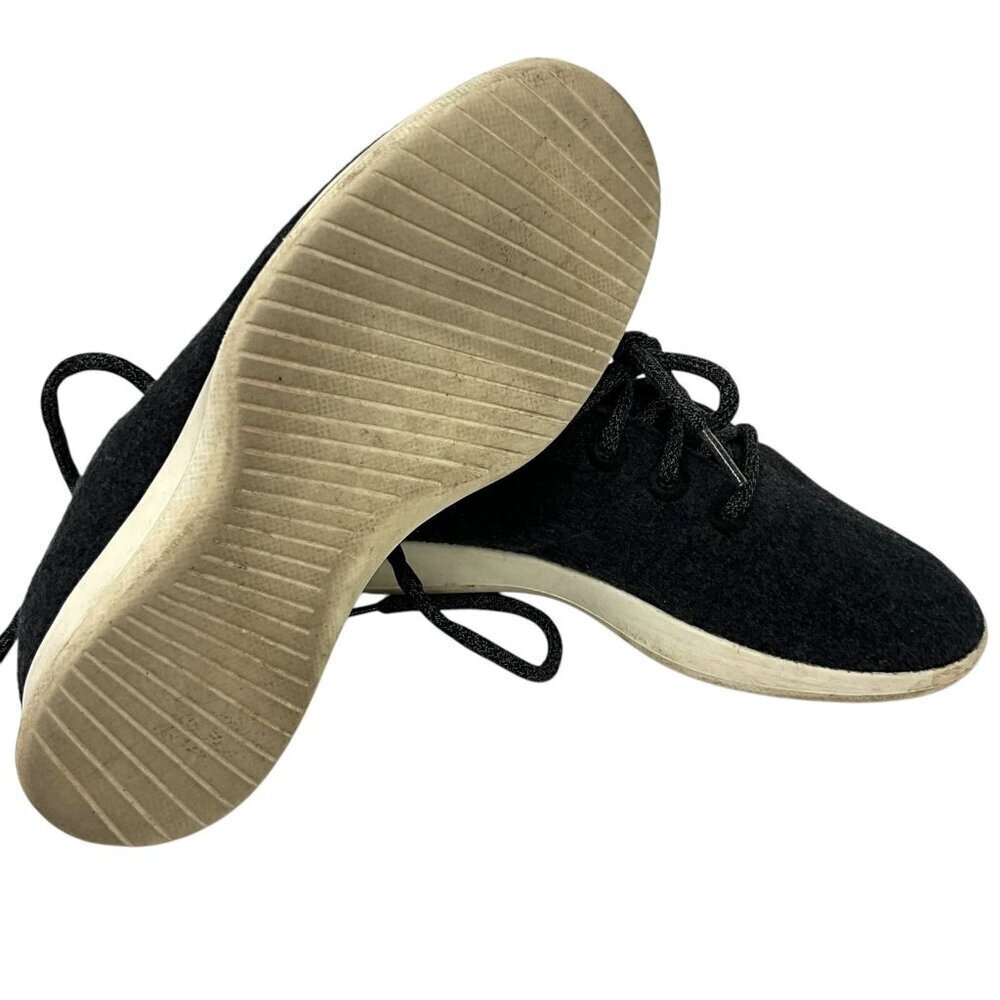 Allbirds Wool Runner Sneakers Charcoal Gray US Size 8 Women's Trainers Lace Up - Picture 13 of 13